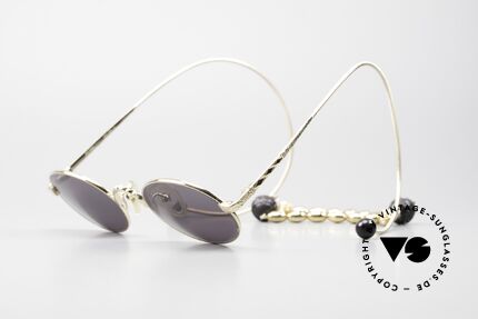 Jean Paul Gaultier 55-9673 Sonnenbrille Mit Perlenkette, exzentrische J.P. Gaultier Brille im 'Kreolischen Stil', Passend für Damen