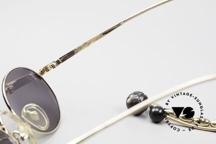 Jean Paul Gaultier 55-9673 Sonnenbrille Mit Perlenkette, Größe: medium, Passend für Damen