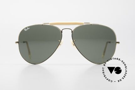 Ray Ban Outdoorsman II B&L USA Brille 80er Aviator, die Pilotenbrille schlechthin in Größe 62/14 large, Passend für Herren