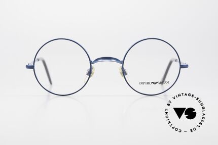 Giorgio Armani EA013 Kleine Runde 90er Brille, dezentes Modell aus der Emporio Armani Kollektion, Passend für Herren und Damen