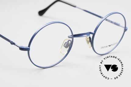 Giorgio Armani EA013 Kleine Runde 90er Brille, verleiht dem Modell einen tollen vintage Charakter, Passend für Herren und Damen