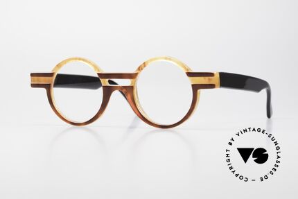 Theo Belgium Tsukat Runde Designerbrille 1992 Details