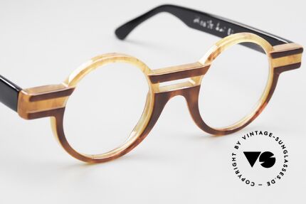 Theo Belgium Tsukat Runde Designerbrille 1992, ungetragenes Theo-Einzelstück für die, die sich trauen!, Passend für Herren und Damen