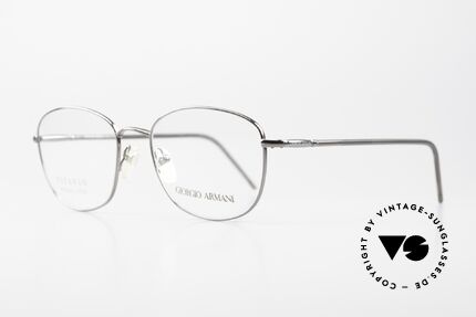 Giorgio Armani 3021 Titanbrille Eckig Panto Herren, sehr dezenter, zeitloser Stil (mit Federscharnieren), Passend für Herren