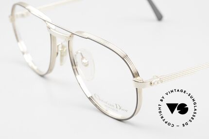 Christian Dior 2448 Vergoldete Monsieur Brille, 4mm dickes Rahmenprofil, hartvergoldet, monumental, Passend für Herren