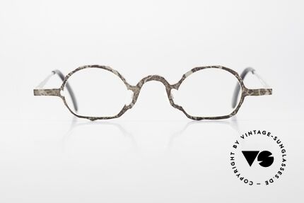 Theo Belgium Eye-Witness DG Designerbrille Von 1998, diese Theo Kreation soll bewusst "unvollendet" wirken, Passend für Herren und Damen