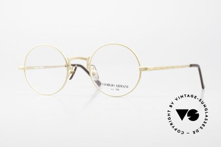 Giorgio Armani 128 Runde 80er Vintage Brille Details