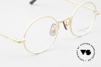 Giorgio Armani 128 Runde 80er Vintage Brille, ungetragen (wie alle unsere 1980er Jahre Klassiker), Passend für Herren und Damen
