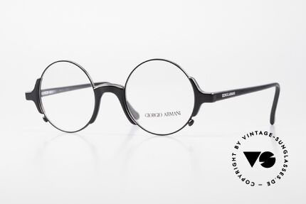 Giorgio Armani 326 Runde 90er Designer Brille, zeitlose runde Giorgio Armani Designerbrille von 1992, Passend für Herren