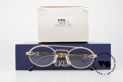 Fred Winch Rare Ovale Luxus Brille 90er, Größe: small, Passend für Herren