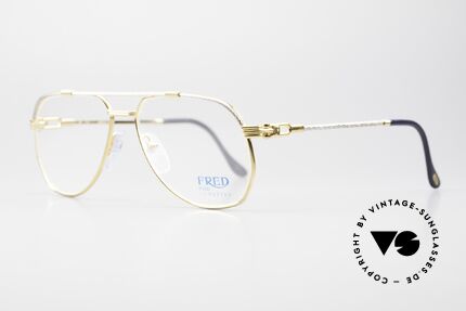 Fred America Cup - S Rare Luxus Juwelier Brille, einmalige Designersonnenbrille aus den 80er Jahren, Passend für Herren