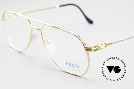 Fred America Cup - S Rare Luxus Juwelier Brille, marines Design (charakteristisch Fred); Top-Qualität, Passend für Herren