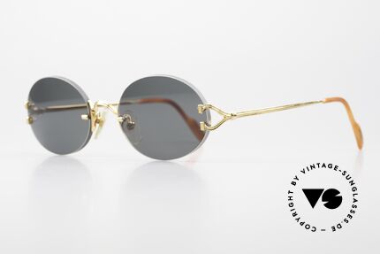 Cartier Rimless Giverny Ovale Randlose Luxusbrille, Glasform ist identisch der "Giverny" in 53mm Größe, Passend für Herren und Damen