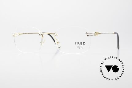 Fred Orcade F2 Eckige Randlos Brille Segler Details