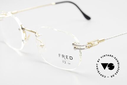 Fred Orcade F2 Eckige Randlos Brille Segler, Bügel sind gedreht wie ein Segeltau; MUSS für Segler!, Passend für Herren