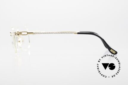 Fred Orcade F2 Eckige Randlos Brille Segler, bicolore Ausführung (Rosé-GOLD und PLATIN-plattiert), Passend für Herren