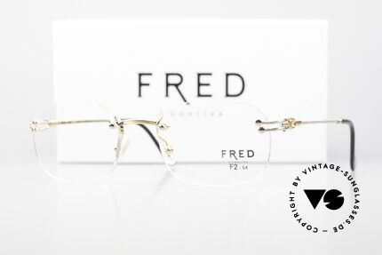 Fred Orcade F2 Eckige Randlos Brille Segler, Größe: medium, Passend für Herren