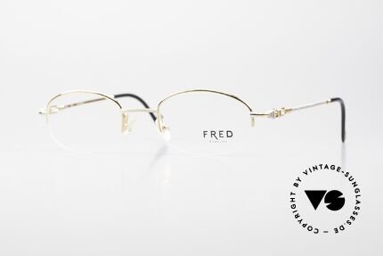 Fred Baleares Ovale Luxus Brille 90er Nylor, einmalige Designerbrille von Fred, Paris aus den 90ern, Passend für Herren und Damen