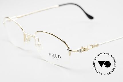 Fred Baleares Ovale Luxus Brille 90er Nylor, Bügel gedreht wie ein Segeltau; ein Segler MUSS HAVE!, Passend für Herren und Damen