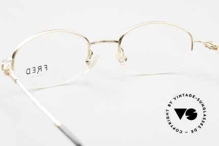 Fred Baleares Ovale Luxus Brille 90er Nylor, KEIN RETRO; kostbares bicolores Original in Größe 48/21, Passend für Herren und Damen