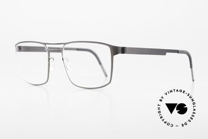 Lindberg 9599 Strip Titanium Herrenbrille Kollektion 2017, sehr markantes Rahmen-Design in dunkelgrau-grafit, Passend für Herren