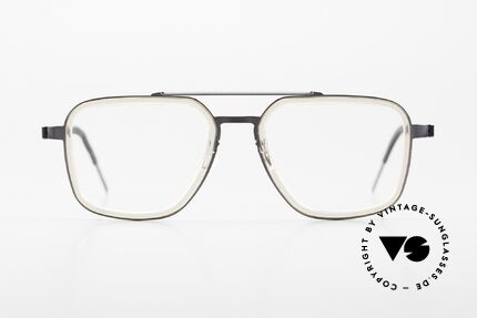 Lindberg 9743 Strip Titanium Herrenbrille Doppelbrücke, Modell 9743, GR00, Größe 49/18, T407-135, Col. PU14, Passend für Herren