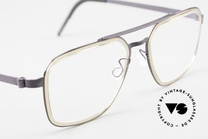 Lindberg 9743 Strip Titanium Herrenbrille Doppelbrücke, ungetragenes Designerstück mit original Lindberg Etui, Passend für Herren