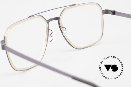 Lindberg 9743 Strip Titanium Herrenbrille Doppelbrücke, die orig. DEMOgläser können beliebig getauscht werden, Passend für Herren