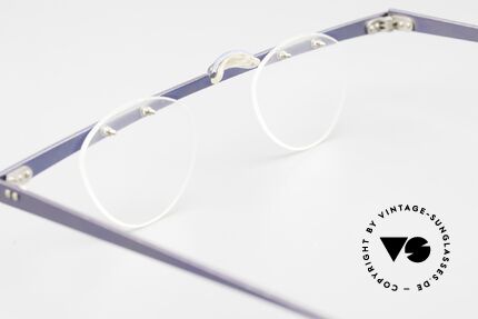 Theo Belgium Tita IV 8 Außergewöhnliche 90er Brille, Größe: large, Passend für Herren und Damen