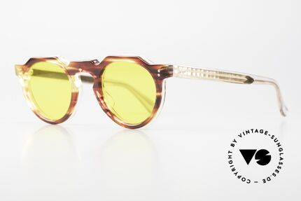 Lesca Panto 6mm Echte Alte 60er Sonnenbrille, 6mm dickes Rahmenprofil = gemacht für die Ewigkeit, Passend für Herren und Damen