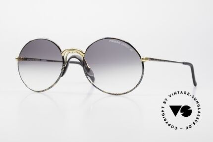 Porsche 5658 - L 90er Herren Sonnenbrille, runde 90er Jahre Porsche Design Luxus-Sonnenbrille, Passend für Herren