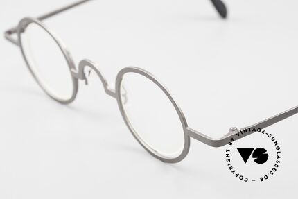 Theo Belgium Coco Randlose Runde Brille 1999, außergewöhnliches Designerstück für Damen & Herren, Passend für Herren und Damen