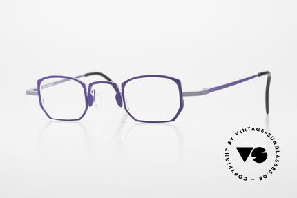 Theo Belgium Pratt Damenbrille Titan Violett, THEO Titanium-Lesebrille für Damen von 2005, Passend für Damen