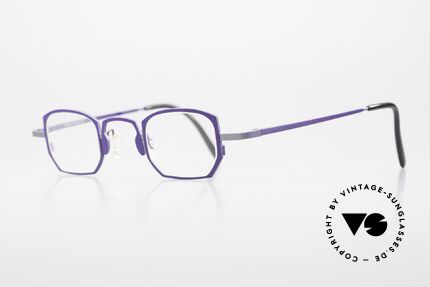 Theo Belgium Pratt Damenbrille Titan Violett, alles andere als "gewöhnlich" oder "Mainstream", Passend für Damen