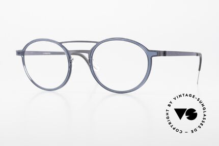 Lindberg 9739 Strip Titanium Rund Doppelbrücke Herren, runde Lindberg Strip Titanium Herrenbrille von 2018, Passend für Herren