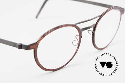 Lindberg 9739 Strip Titanium Herrenbrille Doppelbrücke, ungetragenes Designerstück mit original Lindberg Etui, Passend für Herren