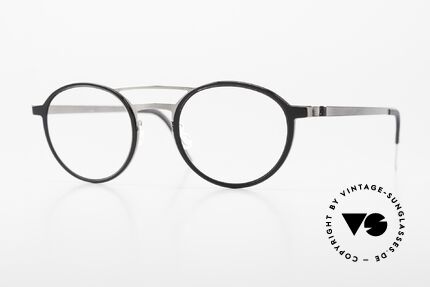 Lindberg 9739 Strip Titanium Runde Brille Doppelbrücke Details