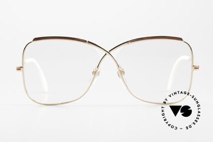 Cazal 224 True Vintage 80er Brille, außergewöhnliche, geschwungene Form der Gläser, Passend für Damen