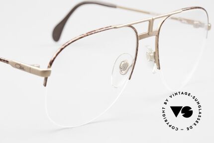 Cazal 717 Alte 80er Brille Halb Randlos, ungetragen mit orig. Cazal Etui, Gr. 59/17, Passend für Herren