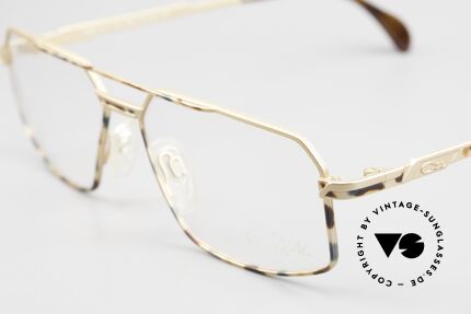 Cazal 757 No Retro 90er Herren Brille, edles Rahmenmuster in braun-tannengrün-mattgold, Passend für Herren