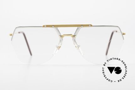 Alpina FM50 Markante 80er Nylor Brille, vergoldet & platin-plattiert (made in W.Germany), Passend für Herren