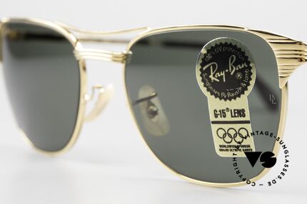 Ray Ban Signet II Jack Nicholson 1980er, stabiler vergoldeter Doppelsteg-Rahmen; W1301, Passend für Herren