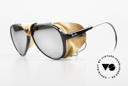 Ray Ban Cats 8000 Glacier Gletscherbrille Skibrille 90er, G-31 Spiegelgläser von Bausch&Lomb und Seitenschutz, Passend für Herren und Damen