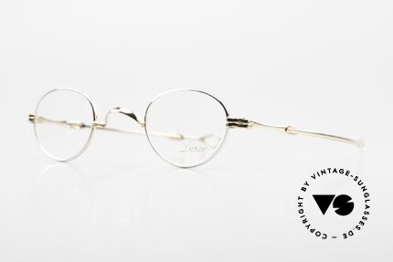 Lunor I 03 Telescopic Bicolor Schiebebügel Brille, BC = bicolor = gold- und platin-plattiert; sehr edel!, Passend für Herren und Damen