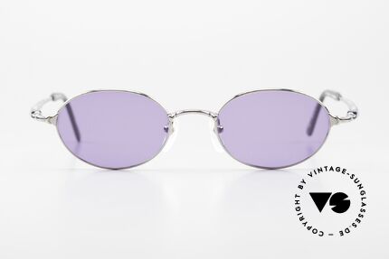 Jean Paul Gaultier 56-0022 Ovale 90er Titan Sonnenbrille, schlichte ovale Brille; dennoch markant und originell, Passend für Herren und Damen