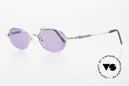 Jean Paul Gaultier 56-0022 Ovale 90er Titan Sonnenbrille, ein Designer-Stück eben (in absoluter Spitzenqualität), Passend für Herren und Damen