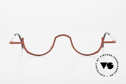 Theo Belgium Go Titanium Lesebrille Damen 90s, tolle Damen-Designerbrille, entzückend schwungvoll, Passend für Damen