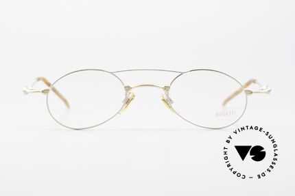 Bugatti 10859 90er Luxus Herrenbrille Oval, Material und Verarbeitung auf Top-Niveau in Gr. 44°23, Passend für Herren