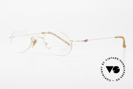 Bugatti 10859 90er Luxus Herrenbrille Oval, klassische, zeitlose Brillenform (Gentlemen's Fassung), Passend für Herren