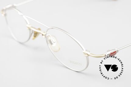 Bugatti 10859 90er Luxus Herrenbrille Oval, ungetragene Rarität (wie alle unseren alten BUGATTIS), Passend für Herren
